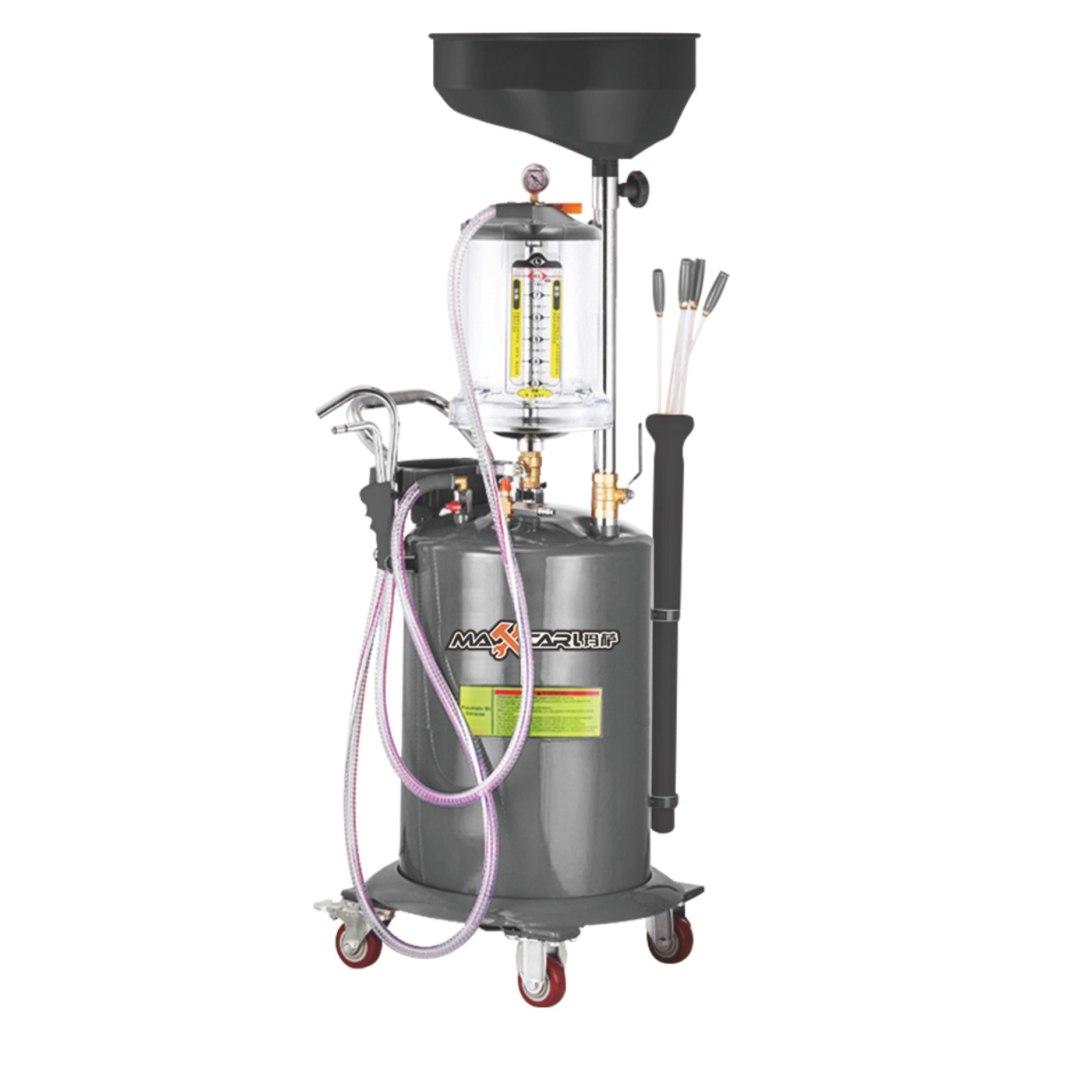 90L oil drainer and extractor for professional oil changes and workshop fluid service.