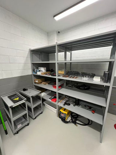 Workshop tools and parts storage at BYD Five Dock