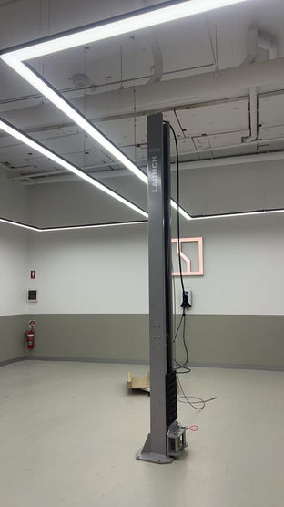Two-post vehicle hoist installed at the ZEEKR Chatswood workshop
