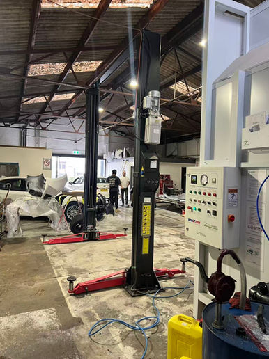 Wheel alignment equipment in a Sydney Campsie workshop