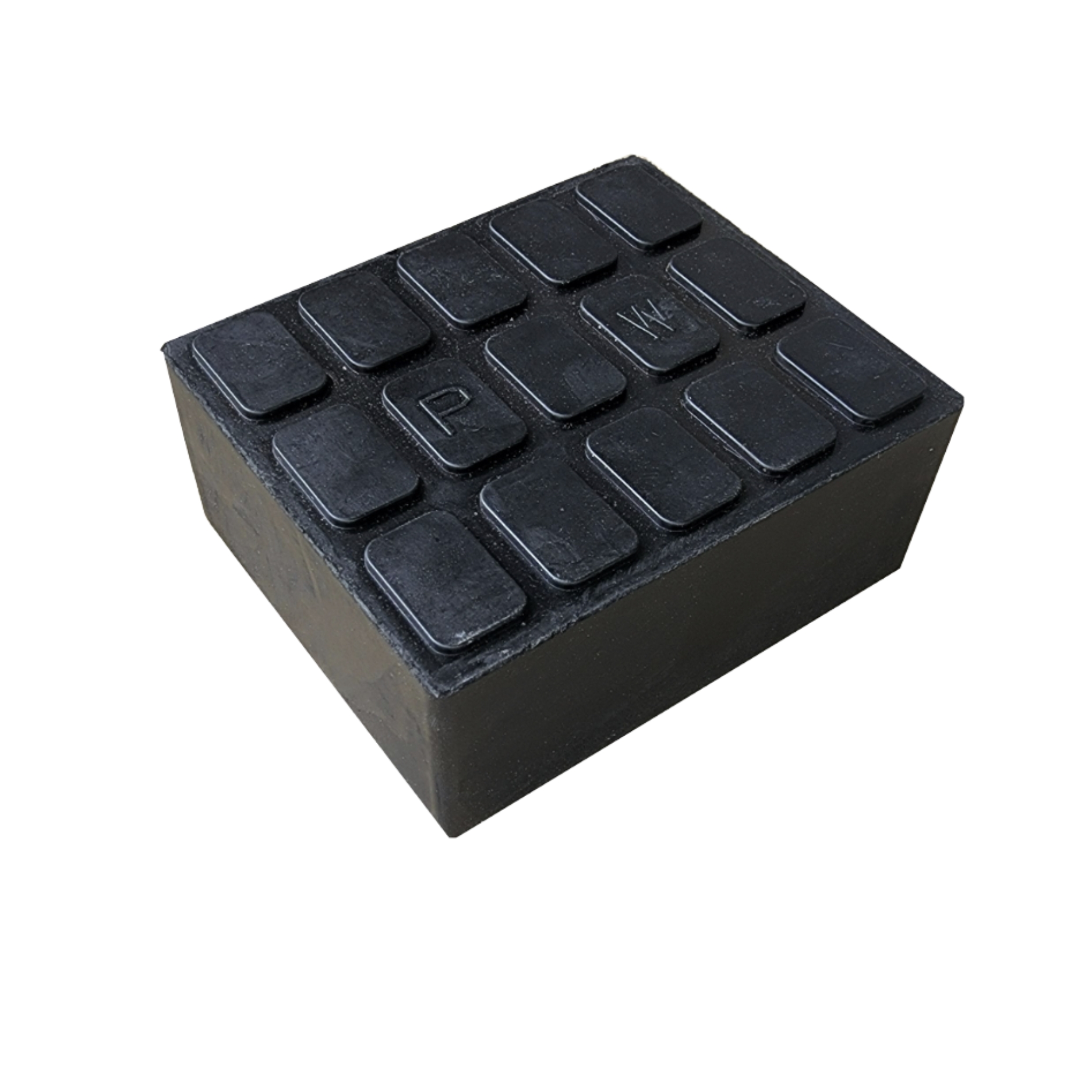60mm rubber block for compatible scissor lift platforms.