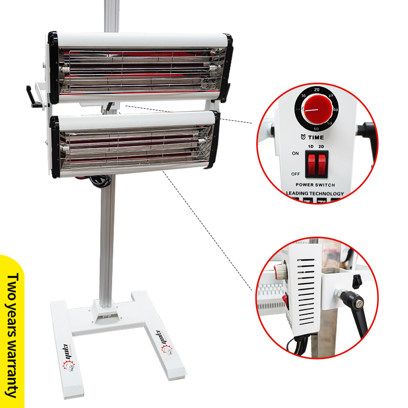 2000W infrared paint curing lamp for body shop panel drying and refinishing workflow.