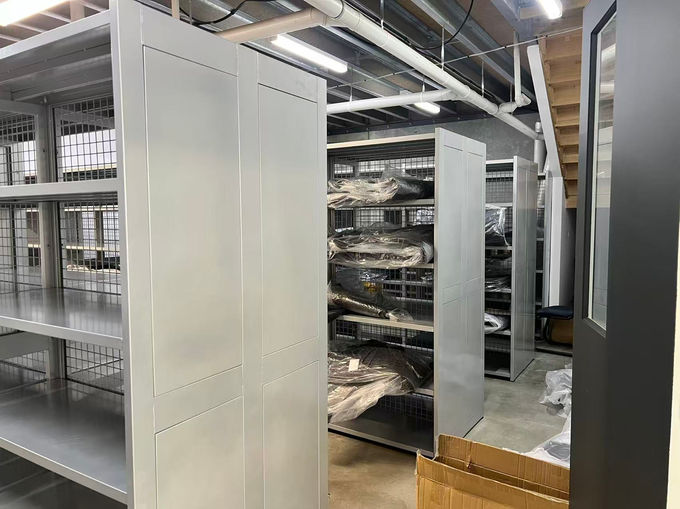 Organised parts storage shelving inside the BYD Caroline Springs workshop