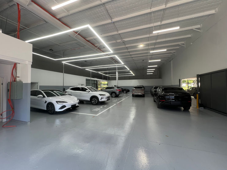 Vehicle service workshop at BYD Castle Hill