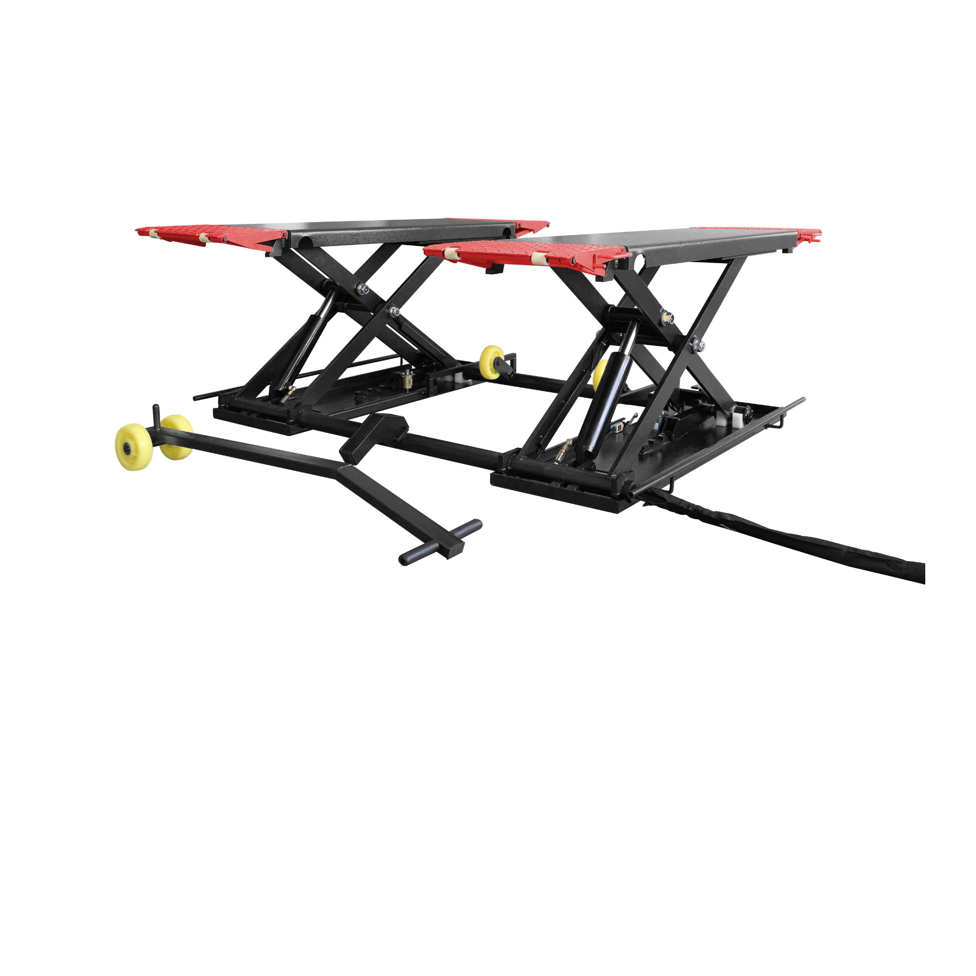 3T mid-rise scissor lift for tyre, brake, detailing and general workshop service work.