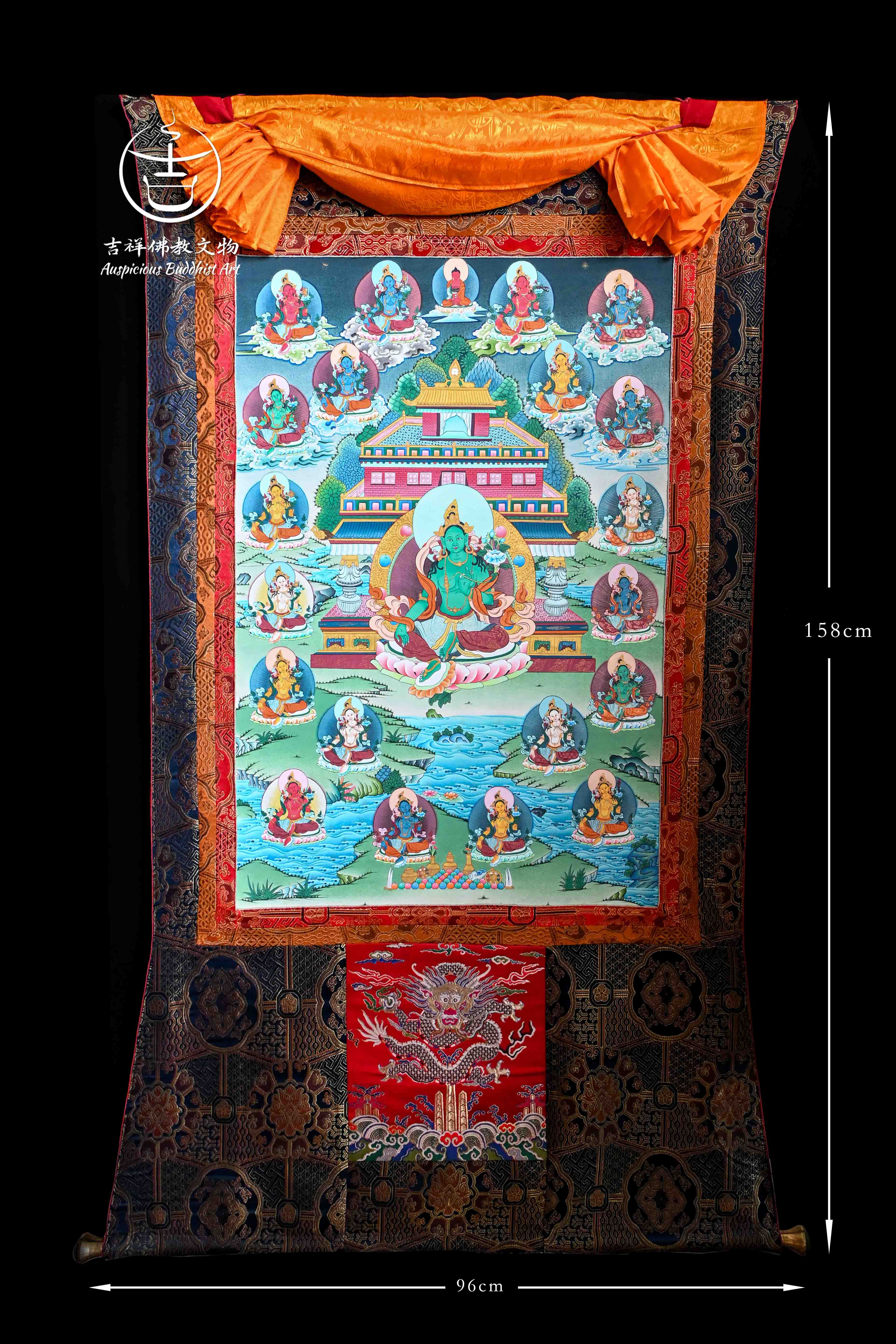 Premium Hand Painted 21 Tara Mandala Thangka Nepali Master Grade