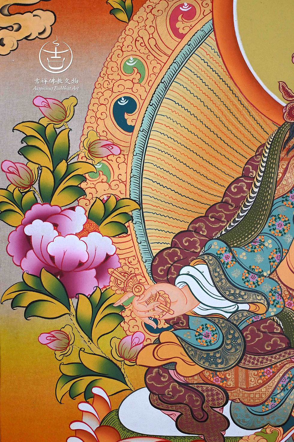 Thumbnail: Premium Hand Painted Guru Rinepoche Thangka Nepali Master Grade