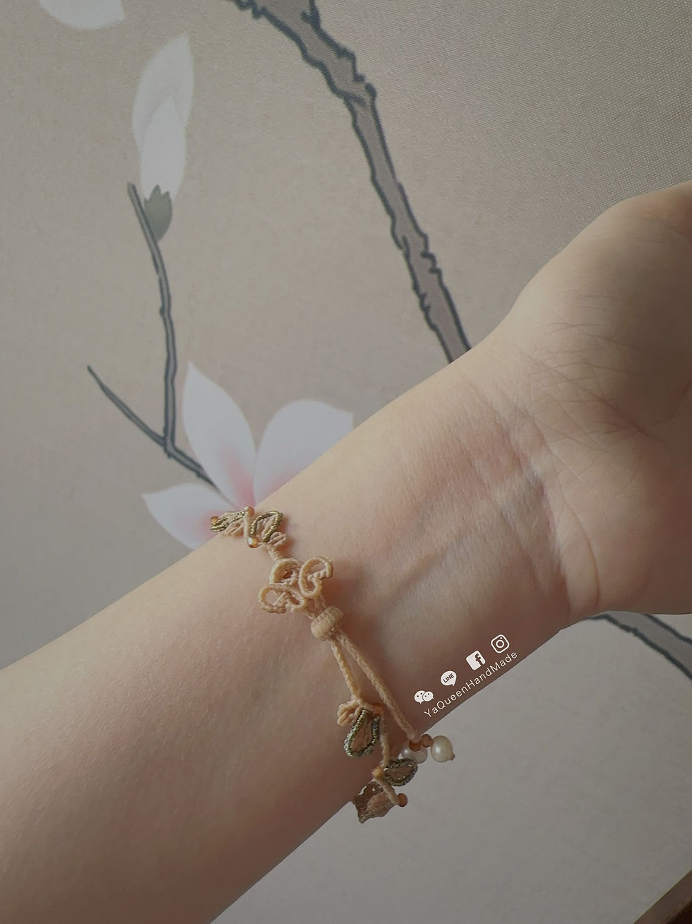 Thumbnail: Customise ~ handmade Mini Treasure Vase dZi Beads wax thread designed Bracelace