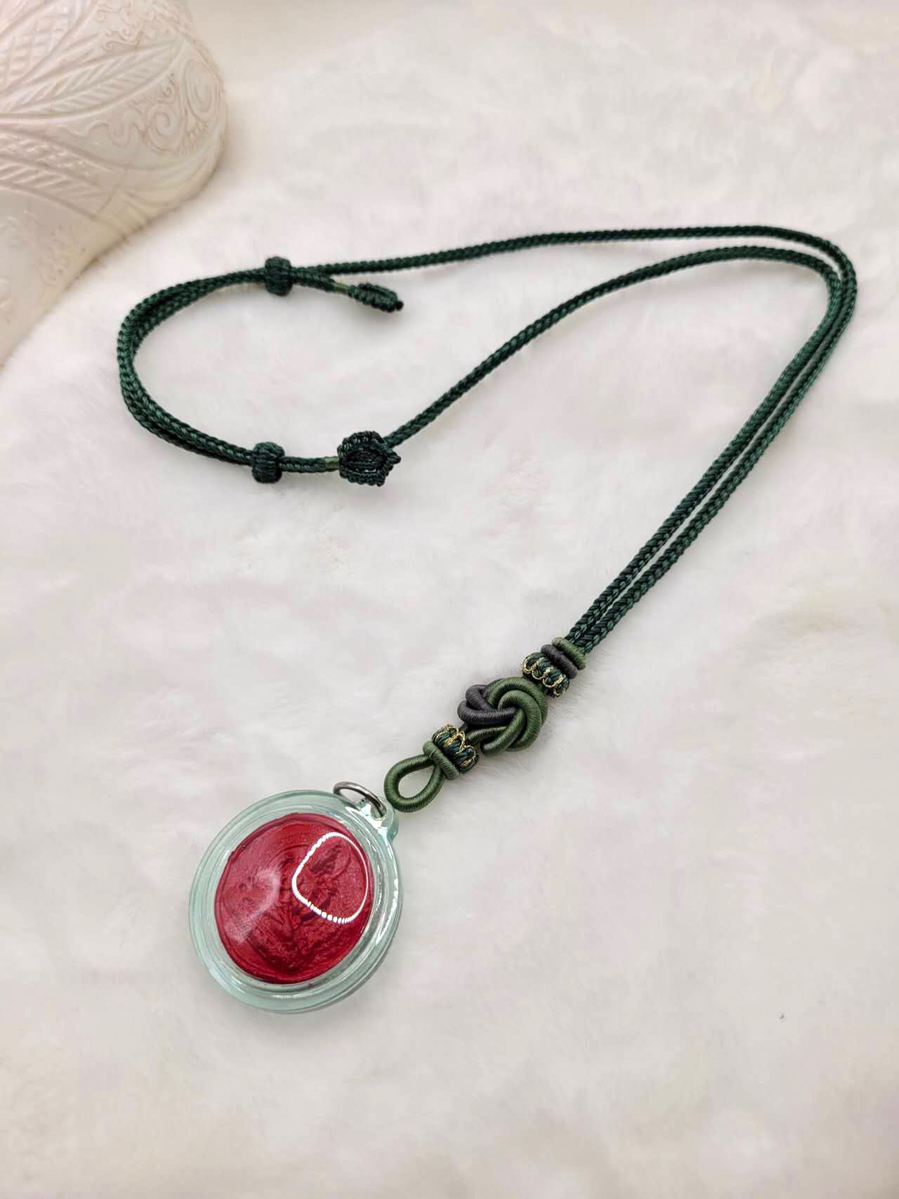 純手工編繩【私人訂製】樣品～純天然天珠項鍊編繩保平安財富招財避邪