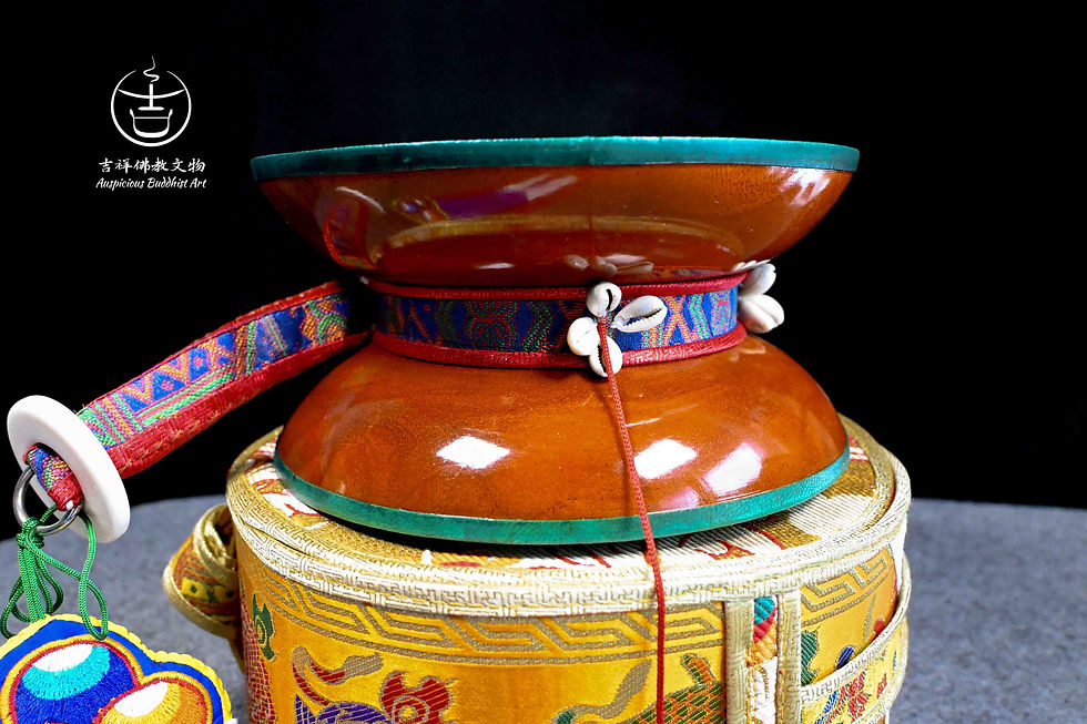 Thumbnail: Handmade Premium Sandan Wood Chod Damaru Ritual Item