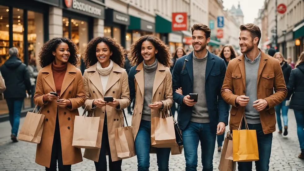 Image of a diverse group of shoppers