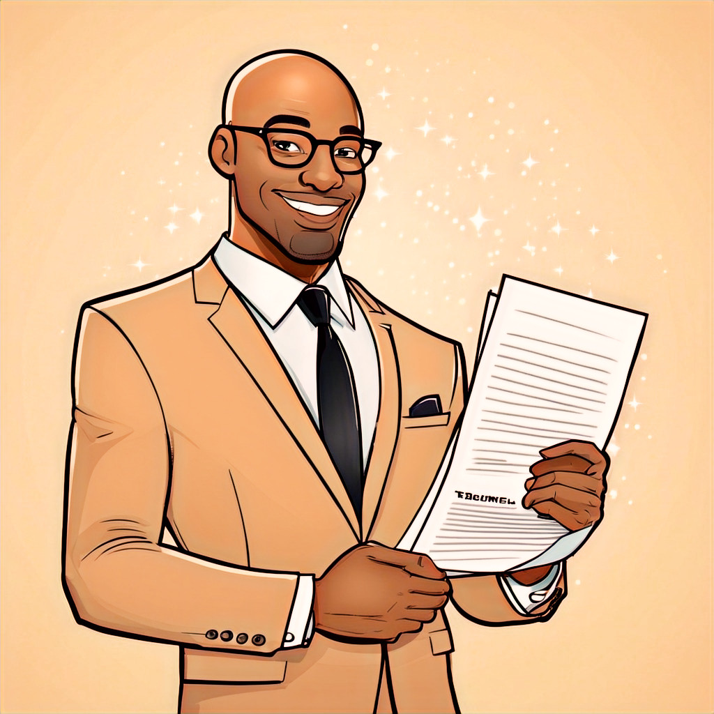 handsome bald black businessman