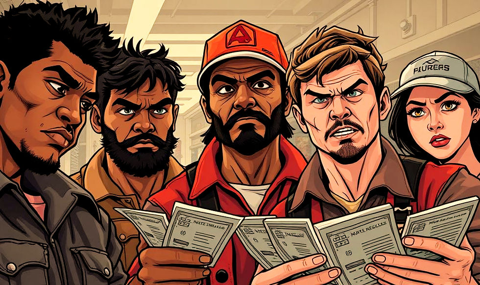 Neal Morrison and Ashley Morrison (from City Career Fair in Downey, CA) anger their staff for exploitation accounting.