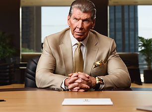 WWE founder Vince McMahon looking evil at an employee in a gold corporate boardroom.jpg