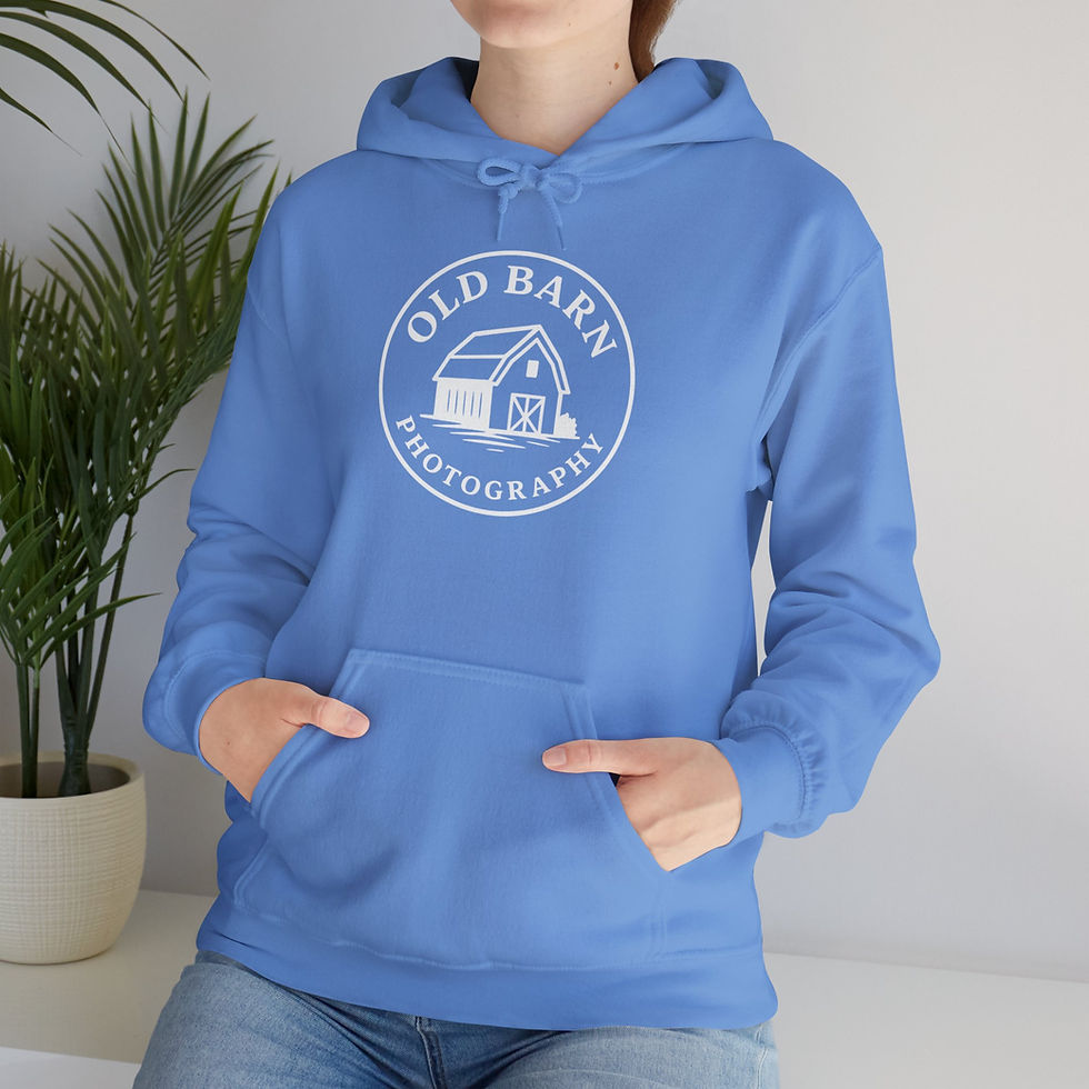 Thumbnail: Old Barn Photography White Print Hooded Sweatshirt