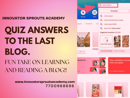 QUIZ ANSWERS TO THE LAST BLOG