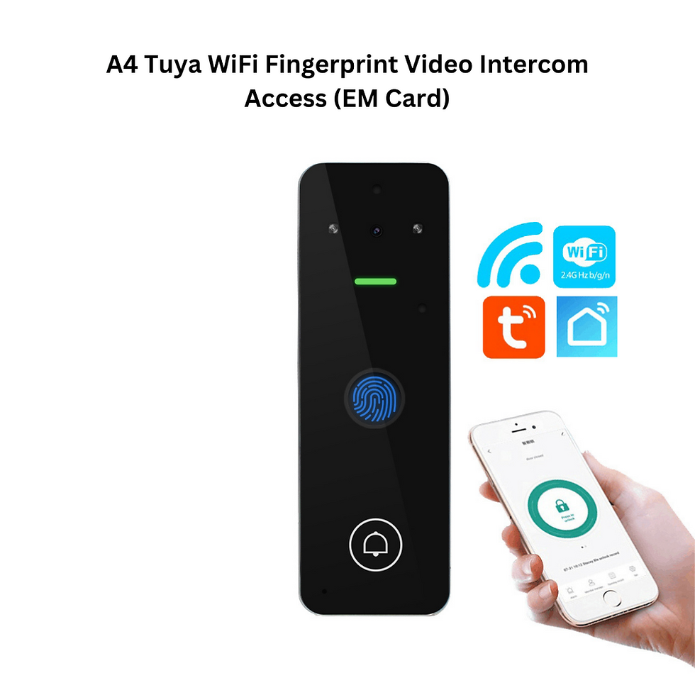 A4 Tuya Smart WiFi Fingerprint Video Intercom Access (EM Card)