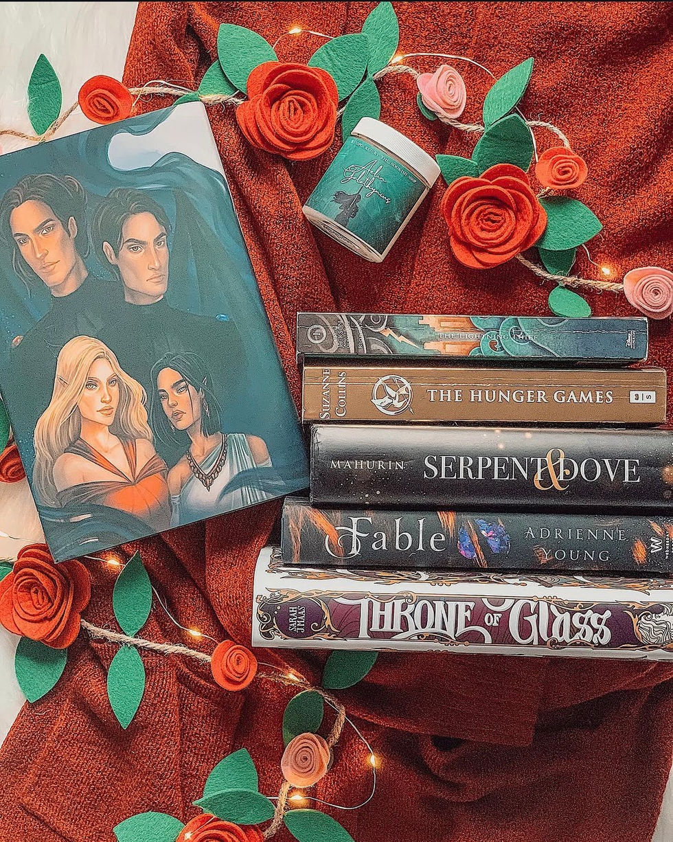 ❤️Galentines Stack❤️
Q: Who is your favorite literary heroine?

Happy Wednesday friends!! Today I’m sharing my “Galentines” with y’all!! These are my favorites literary women who are strong, inspiring, funny, and amazing in every way. Each of the women featured went through so much but always came out on top and that’s what makes them so powerful and inspiring. I would definitely want to be best friends with all of these characters because we’d make an awesome team! Who would be on your galentine dream team?

Characters featured:
ACOTAR: Mor, Amren, & Feyre
Throne of Glass: Aelin
Fable: Fable
Serpent & Dove: Lou & Coco
The Hunger Games: Katniss
The Lightning Thief: Annabeth