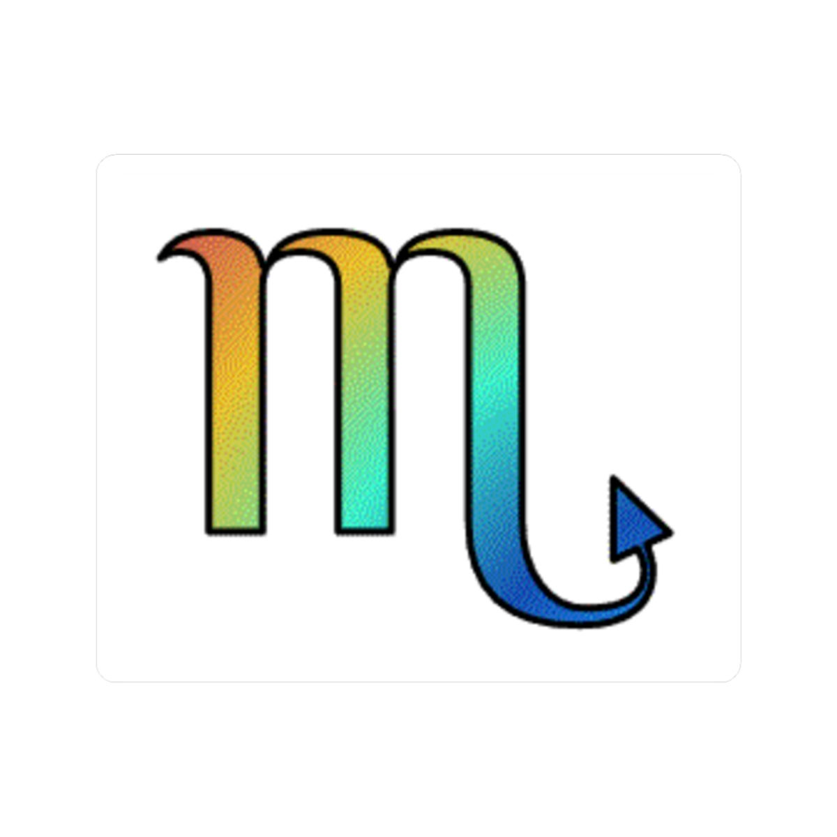 Scorpio Swirl Symbol Sticker | Astrology Style