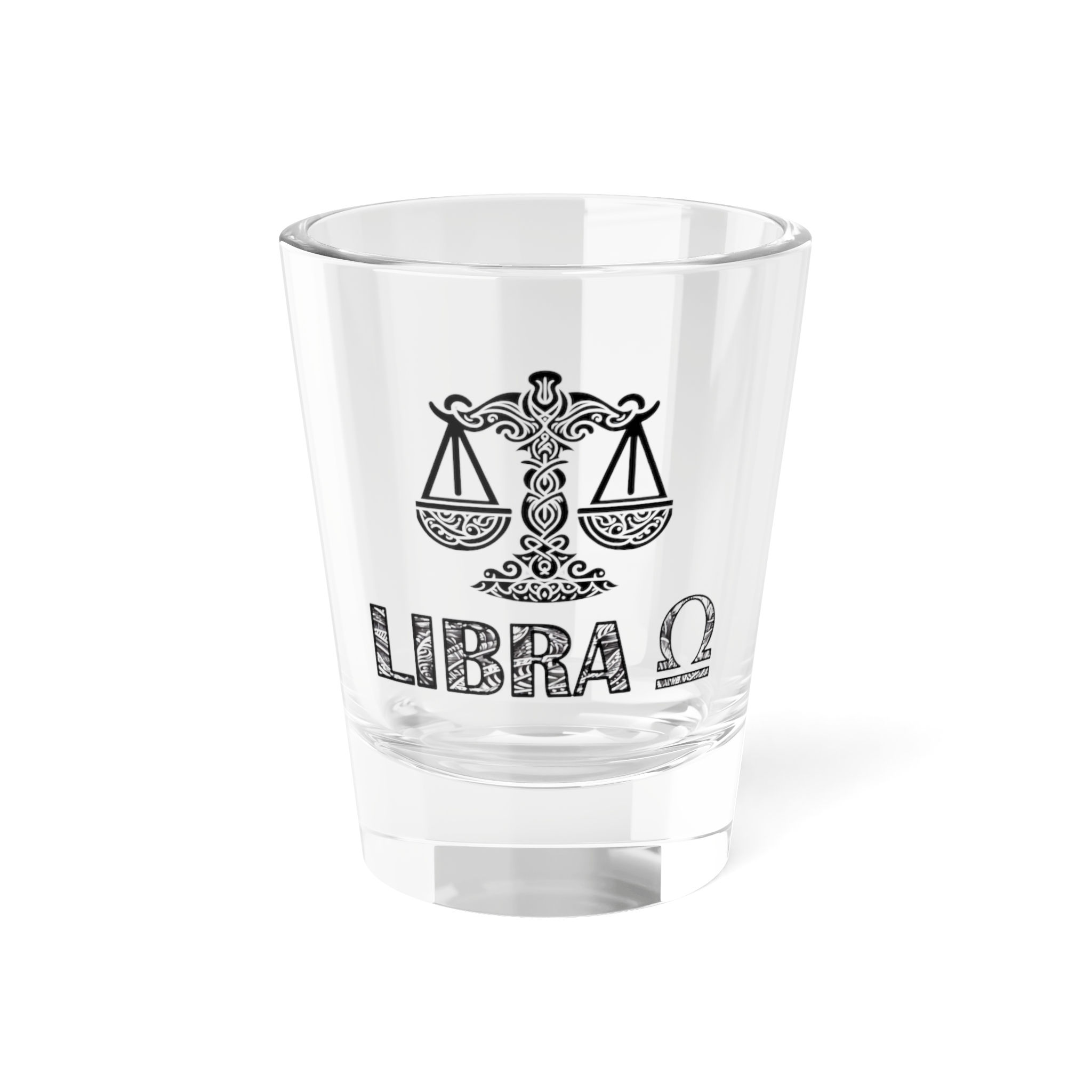Libra Tattoo Shot Glass | Astrology Style