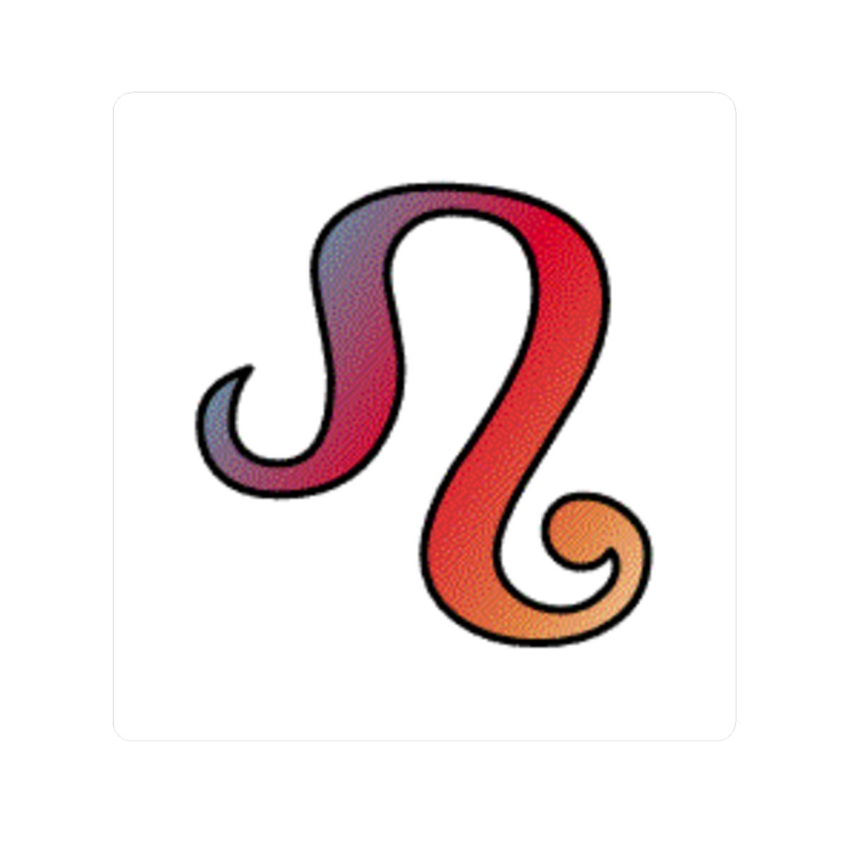 Leo Swirl Symbol Sticker | Astrology Style