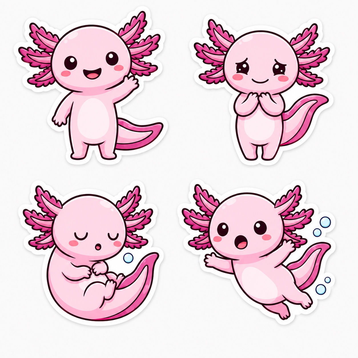 Anxious Axolotl Sticker Pack