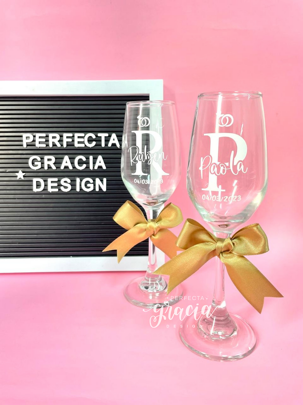 SET X2 COPAS DE CHAMPAÑA PERSONALIZADAS