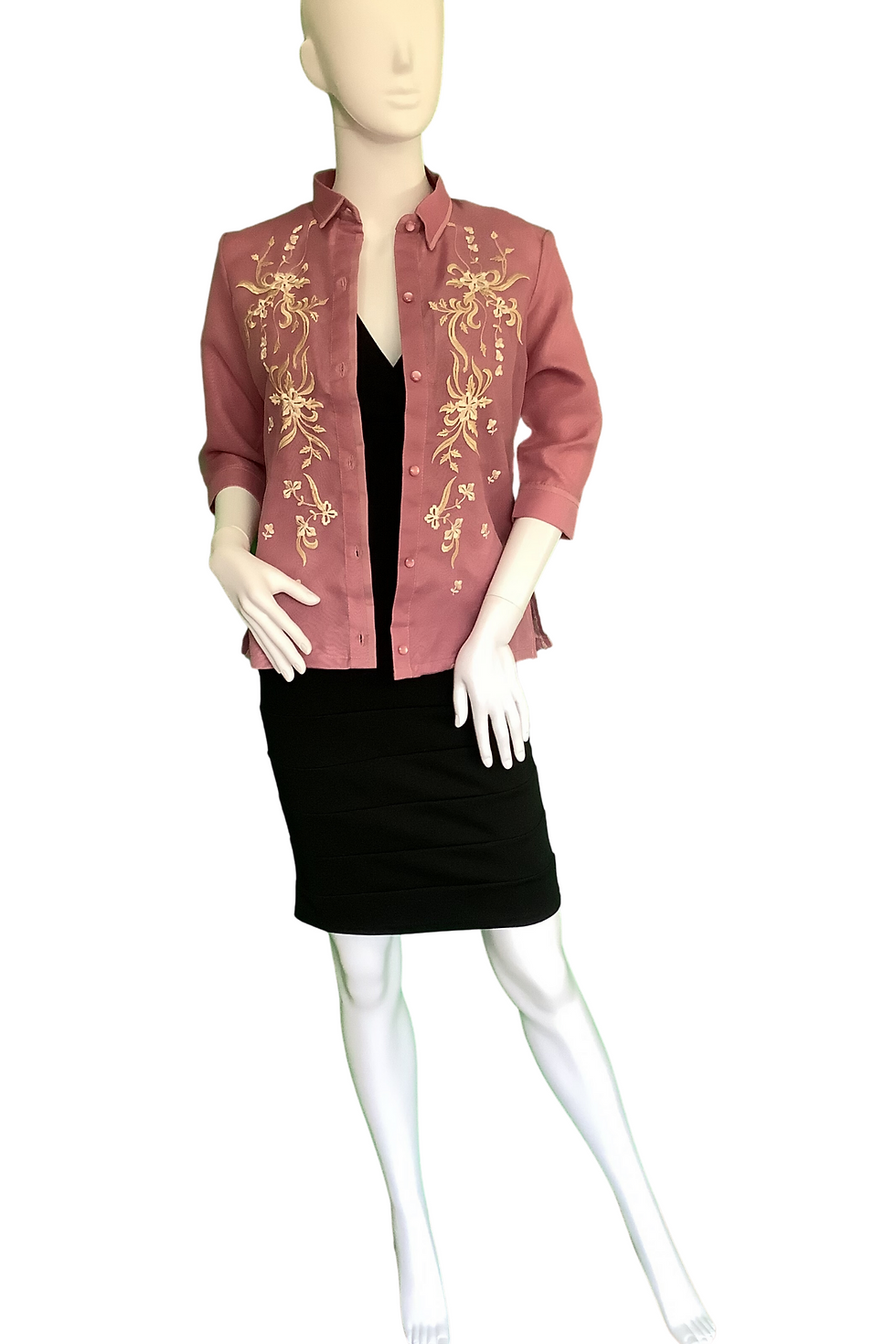Thumbnail: Kilig Ladies Barong (Old Rose or Sage Green)