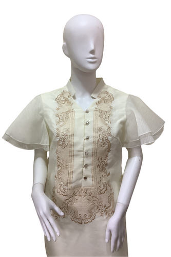 knee length dresses for ladies Satin Barong Dress main image 1