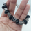 Thumbnail: Black Butterfly Bangle Bracelet With Charms