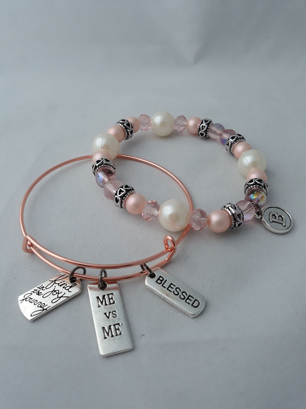 Women Custom Made Bracelet Set with Bangle and Charms