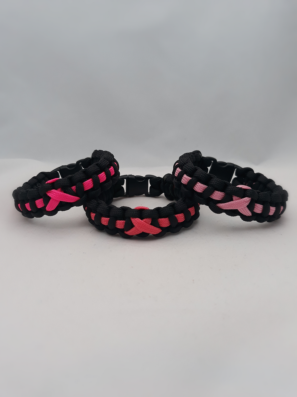 Thumbnail: Breast Cancer Custom Made Paracord Bracelet