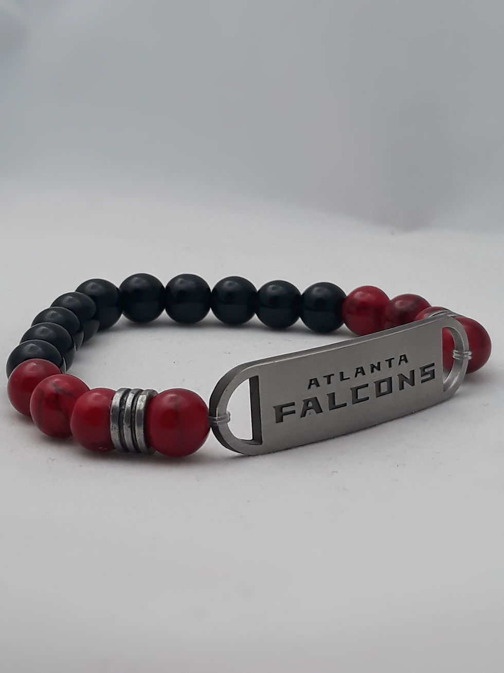 Thumbnail: Men Custom Made Sport NFL Atlanta Falcons Team Beaded Bracelet