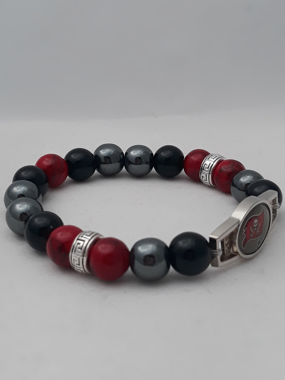 Thumbnail: Men Custom Made Sport NFL Tampa Bay Buccaneers Team Beaded Bracelet