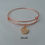 Thumbnail: Rose Gold Bangle With Rose Gold Alphabet Charm