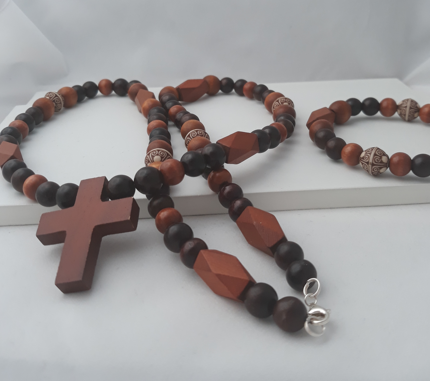 Men Custom Made Bracelet/Necklace Set