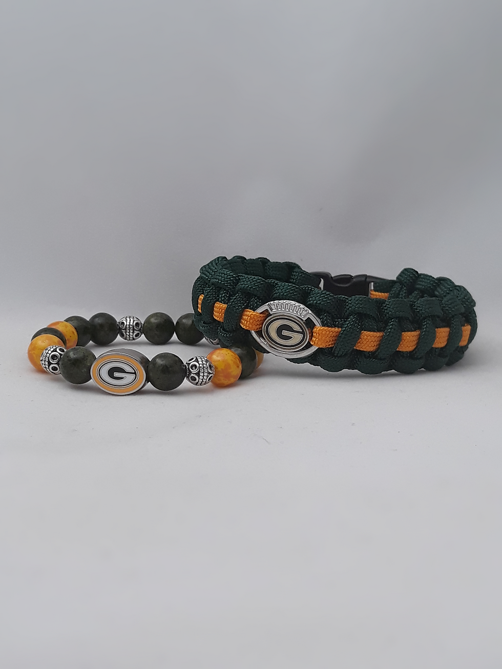 Thumbnail: Women Custom Made Sport NFL Wisconsin Green Bay Packers Team Beaded Bracelet