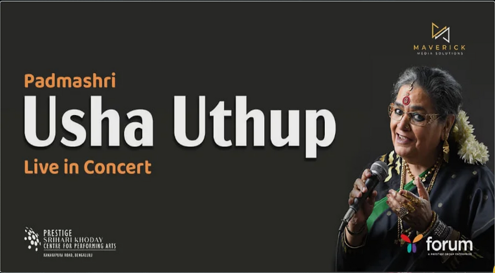 Usha Uthup Live Concert in Bangalore