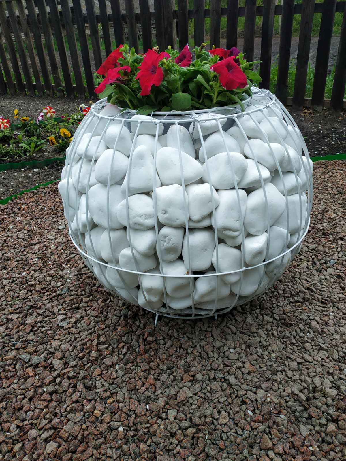 Кашпо шар (каркас під габіони)