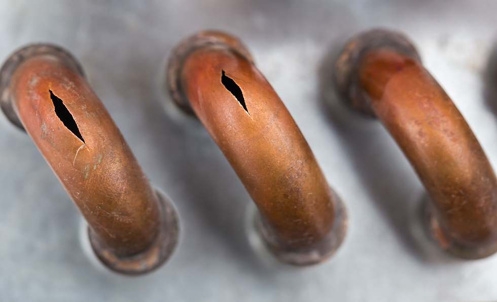 Cracked Copper Pipes