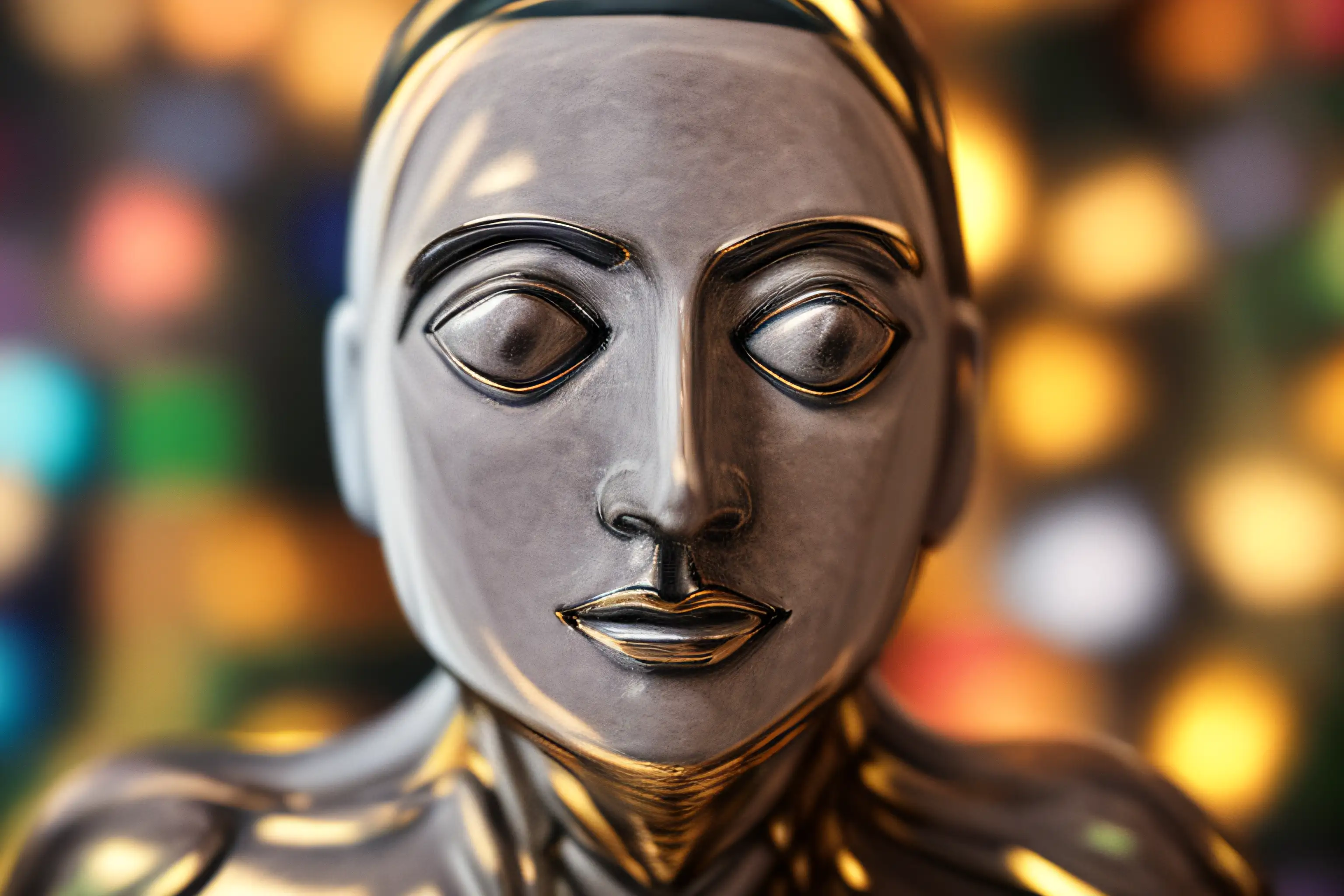 Visages of Light Art Collection Bruno Bez Expressive Face Statue 