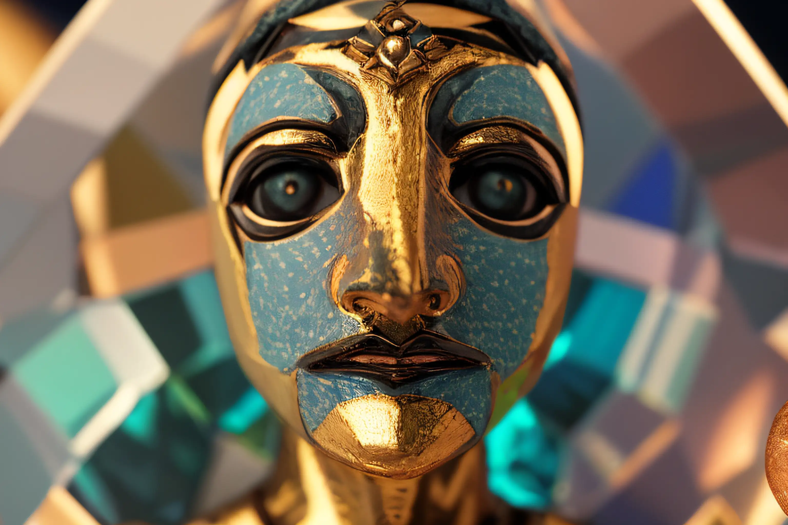 Visages of Light Art Collection Bruno Bez Transforming Face Statue