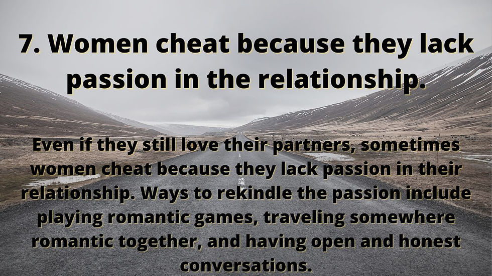 14 psychological facts about a cheating woman.
