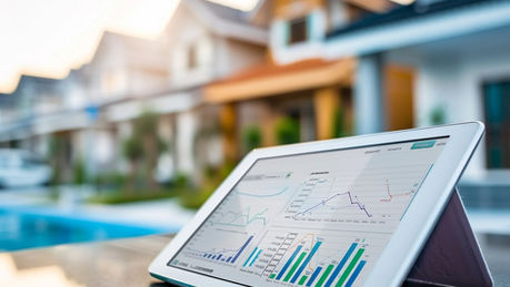 Tablet showing water data analytics