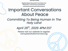 Webinar: Important Conversations for Peace: Committing To Being Human In The Holy Land, April 26th