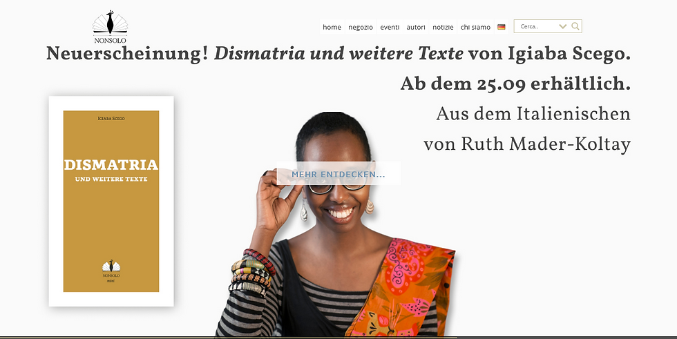 E-commerce and blog for nonsoloverlag.de