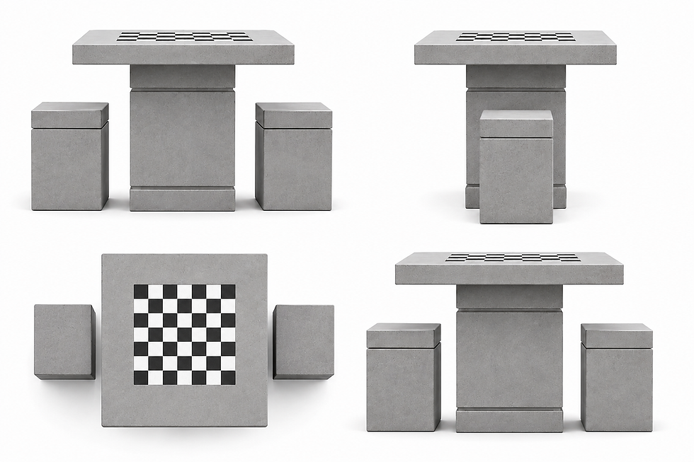 Miniatura: Conjunto Mesa Mili Grande + 2 bancos Mili