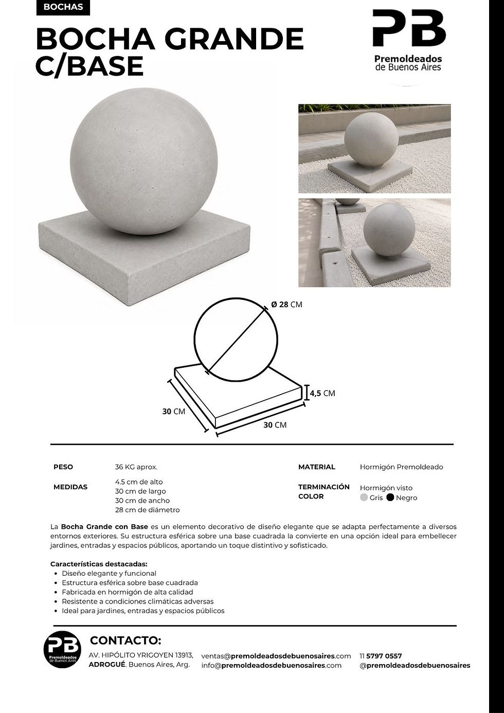 Miniatura: Bocha Grande con Base