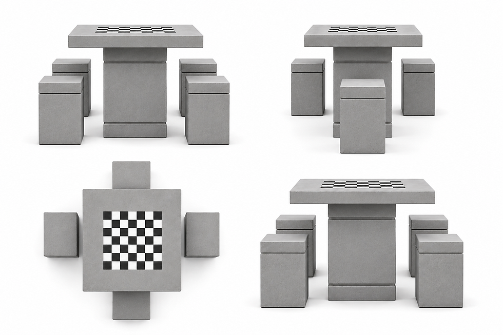 Miniatura: Conjunto Mesa Mili Grande + 4 bancos Mili