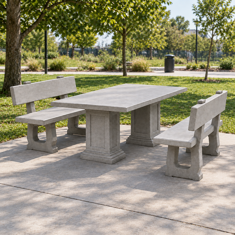 Miniatura: Conjunto Mesa Desmontable + 2 Bancos Moura